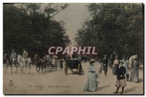 Old Postcard Paris Allee Des Acacias Horses