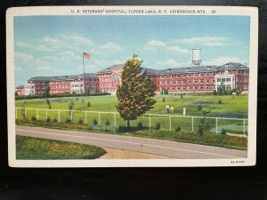 Vintage Postcard 1932 U.S. Veterans' Hospital Tupper Lake Adirondacks New York
