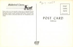 Middlefield Ohio~Middlefield Cheese Of Geauga County~1960 Postcard