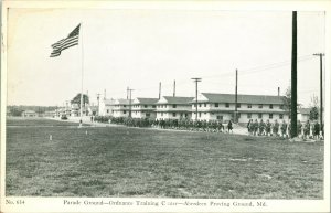 WWII W R Thompson & Company Aberdeen Proving Parade Ground UNP WB Postcard N17