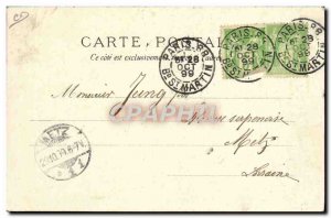 Old Postcard Customs Paris Fort Chabrol Jules Guerin amount custody Map 1899