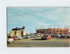 Postcard Monumento El Encierro Y Plaza De Toros Monumental, Mexico