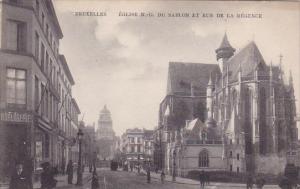 Belgium Brussells Eglise N D Du Sablon Et Rue De La Regence