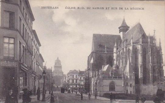 Belgium Brussells Eglise N D Du Sablon Et Rue De La Regence