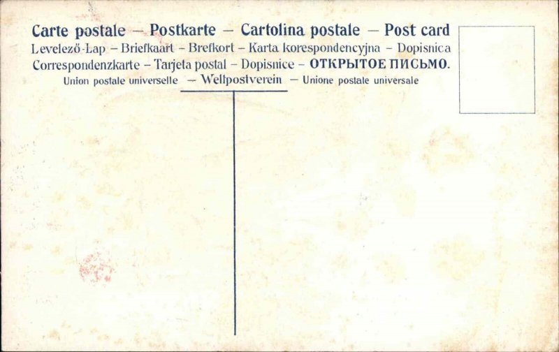 Christmas Angel Winter Snow Candle Gilt Embossed c1900s-20s Postcard