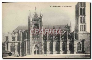 Old Postcard Limoges Cathedral