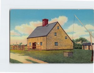 Postcard The Jethro Coffin House Nantucket Island Massachusetts USA