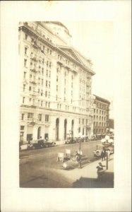 Downtown Los Angeles CA Street & Bldg c1920 Real Photo Postcard