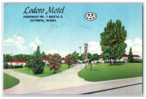 c1950's Lodoro Motel Highway 99 Olympia Washington WA Vintage Postcard