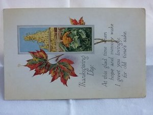 Vintage Thanksgiving poem postcard posted Thief River Falls MN Minnesota 1916