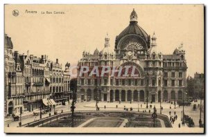 Old Postcard Antwerp Central Station