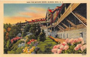 Blowing Rock North Carolina~Mayview Manor~Beautiful Flower Gardens~1940s Linen