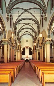 SANTA FE, NM New Mexico  CATHEDRAL of SAINT FRANCIS~Interior  c1950's Postcard