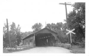 Cambridge Junction Vermont Covered Bridge Real Photo Antique Postcard K84682