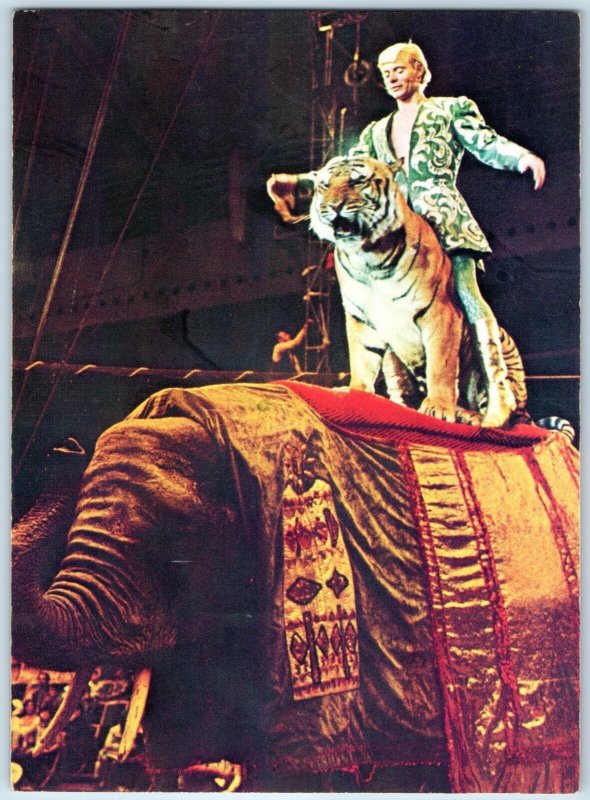 c1980s Ringling Bros and Barnum & Bailey Circus 7 Postcard Tiger Elephant M8