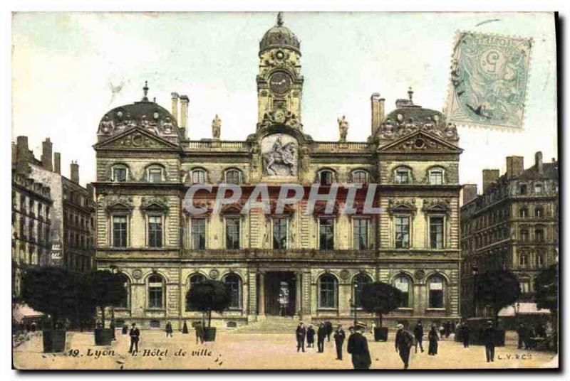 Postcard Old Lyon Town Hall