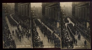 ROY123 - King Edward VII - Memorial Street Scenes Leeds 20-05-1910 - 3 postcards
