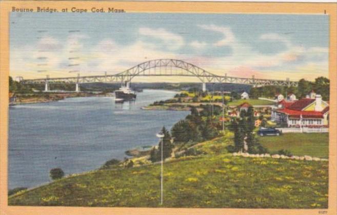 Massachusetts Cape Cod Bourne Bridge 1952