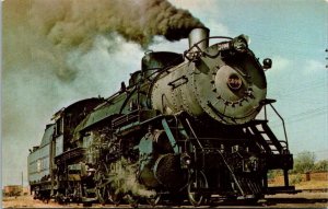 Vintage Railroad Train Locomotive Postcard - Burlington Railroad