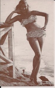 Arcade Card,Sexy Woman, ca. 1950-60's Bikini, Swimsuit, Hair, Pretty Girl 27