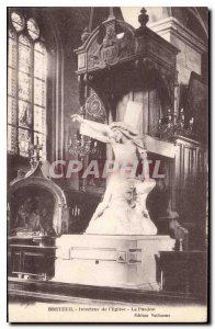 Postcard Old Breteuil Interior of the Church Forgiveness