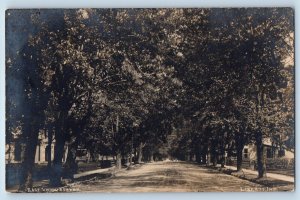 Liberty Indiana IN Postcard RPPC Photo East Union Street Dirt Road Trees 1909