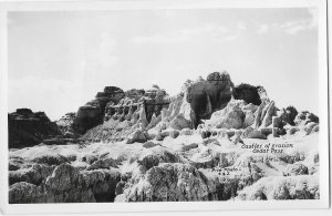 RPPC Castles of  Erosion Cedar Pass South Dakota Badlands