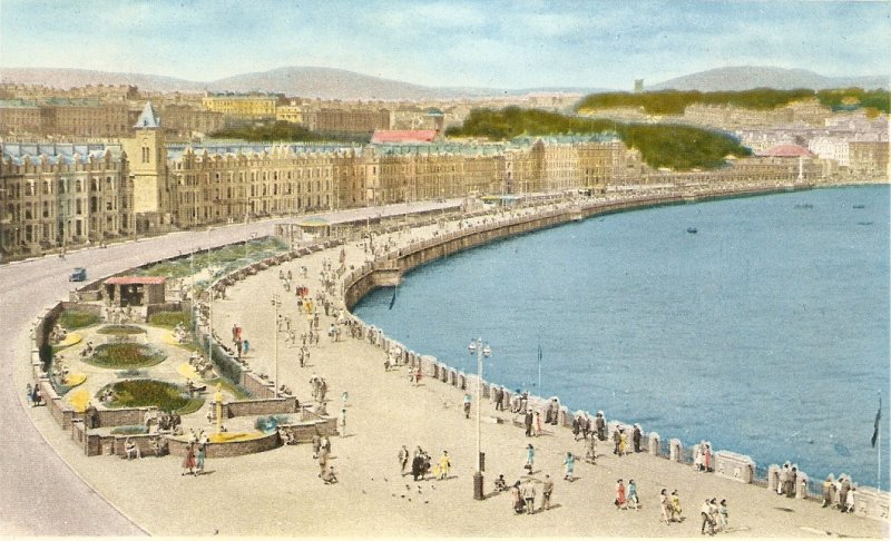 Loch Promenade. Douglas. I.O.M  Tuck Real Photograph Postcard