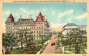 State Capitol New Office Education Building Albany New York NY Vintage Postcard