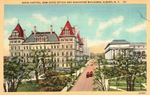 Vintage Postcard State Capitol New Office Education Building Albany New York NY