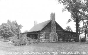 RPPC Field House, Wapsipinicon State Park, Anamosa, Iowa c1940s Vintage Postcard