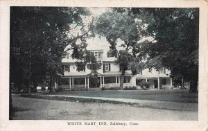 White Hart Inn, Salisbury, Connecticut,  Early Postcard, Used in 1924