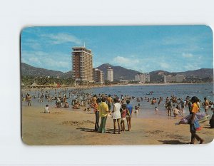 Postcard View of Hornos Beach and the Marriott Hotel, Acapulco, Mexico