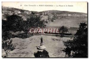 Postcard Old Port Vendres Cote Vermeille and Square Basin