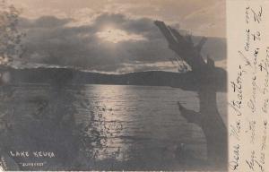 Lake Keuka New York Scenic View Real Photo Antique Postcard J45889