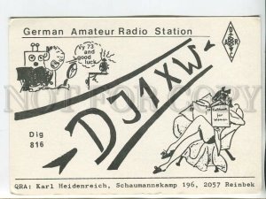 464568 1980 year Germany Rainbek radio QSL card to USSR