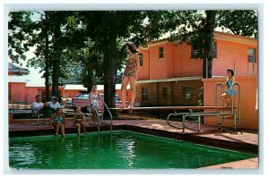 c1950's Land O' Nod Motel Swimming Pool Eurika Springs Arkansas AK  Postcard 