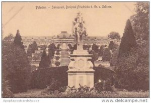 Germany Potsdam Schloss Sanssouci mit Denkmal Friedrich des Grossen