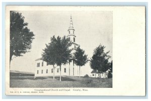 1905 Congregational Church and Chapel, Granby, Massachusetts MA Postcard