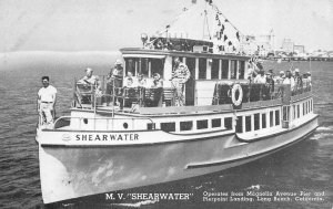 Long Beach, CA California  MV SHEARWATER Day Cruises SHIP~BOAT Vintage  Postcard