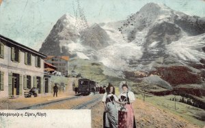 WENGERNALP mit EIGERE und MONCH SWITZERLAND 1907 POSTCARD