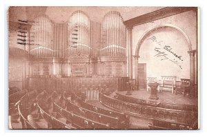 M. E. Church Coffeyville Kansas c1914 Postcard Interior View