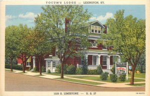 1940s Lexington Kentucky Yocum's Lodge occupation Postcard 25-10675