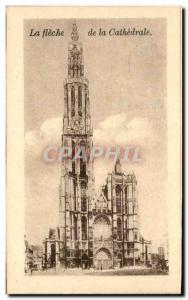 Belgie Belgium Antwerp Old Postcard the arrow of the cathedral