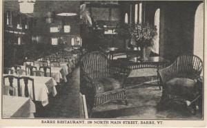 Barre Restaurant Barre VT Vermont Interior Unused Vintage Postcard E8