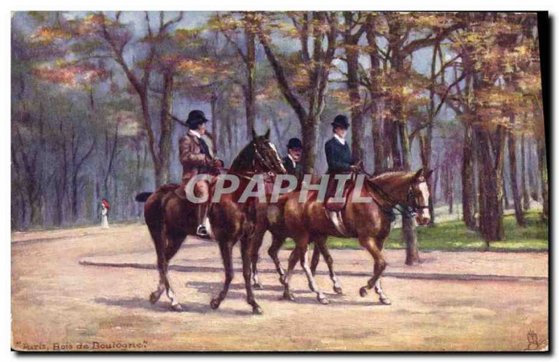 Old Postcard Equestrian Riding Paris Bois de Boulogne