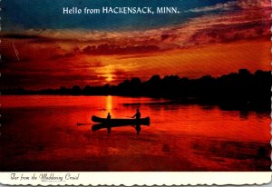 Minnesota Hackensack Hello Canoeing At Sunset 1979