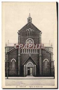 Old Postcard Roubaix Church of the Sacred Heart