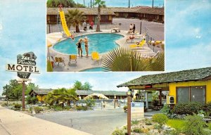 Anaheim California Frontier Motel Swimming Pool Vintage Postcard AA111337