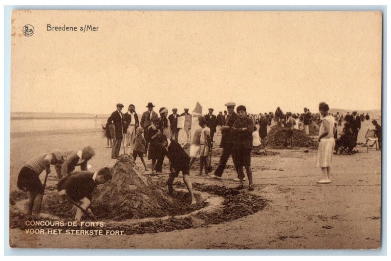 c1920's Breedene s/Mer Belgium For The Strongest Fort Unposted Antique Postcard